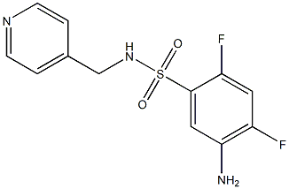 5-amino-2,4-difluoro-N-(pyridin-4-ylmethyl)benzene-1-sulfonamide Struktur