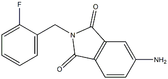 5-amino-2-[(2-fluorophenyl)methyl]-2,3-dihydro-1H-isoindole-1,3-dione 化学構造式