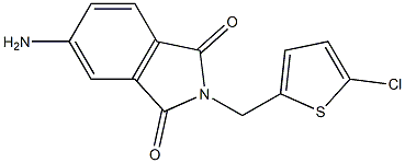 5-amino-2-[(5-chlorothiophen-2-yl)methyl]-2,3-dihydro-1H-isoindole-1,3-dione,,结构式