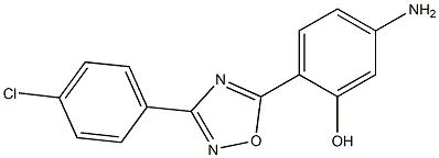 5-amino-2-[3-(4-chlorophenyl)-1,2,4-oxadiazol-5-yl]phenol 结构式