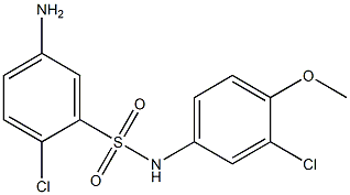 5-amino-2-chloro-N-(3-chloro-4-methoxyphenyl)benzene-1-sulfonamide|