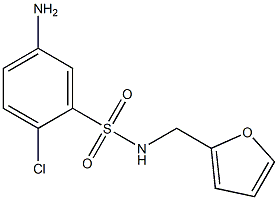 5-amino-2-chloro-N-(furan-2-ylmethyl)benzene-1-sulfonamide,,结构式