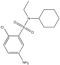 5-amino-2-chloro-N-cyclohexyl-N-ethylbenzene-1-sulfonamide Structure