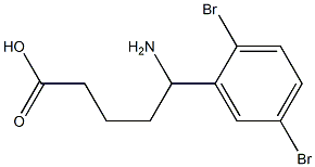 5-amino-5-(2,5-dibromophenyl)pentanoic acid Struktur
