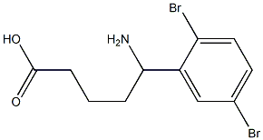 5-amino-5-(2,5-dibromophenyl)pentanoic acid Structure