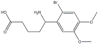 5-amino-5-(2-bromo-4,5-dimethoxyphenyl)pentanoic acid,,结构式