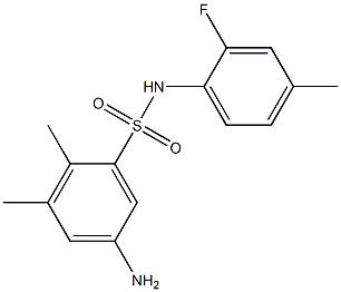 5-amino-N-(2-fluoro-4-methylphenyl)-2,3-dimethylbenzene-1-sulfonamide Structure