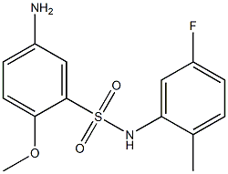 5-amino-N-(5-fluoro-2-methylphenyl)-2-methoxybenzene-1-sulfonamide Struktur