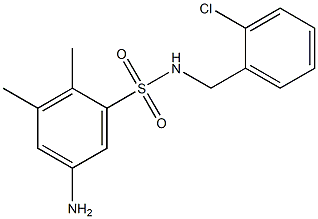 5-amino-N-[(2-chlorophenyl)methyl]-2,3-dimethylbenzene-1-sulfonamide Struktur