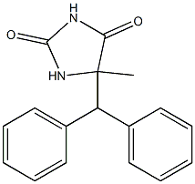 5-benzhydryl-5-methylimidazolidine-2,4-dione,,结构式