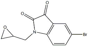 5-bromo-1-(oxiran-2-ylmethyl)-2,3-dihydro-1H-indole-2,3-dione,,结构式