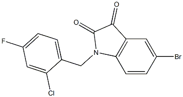 5-bromo-1-[(2-chloro-4-fluorophenyl)methyl]-2,3-dihydro-1H-indole-2,3-dione Structure