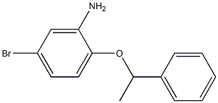 5-bromo-2-(1-phenylethoxy)aniline Struktur