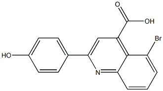 5-bromo-2-(4-hydroxyphenyl)quinoline-4-carboxylic acid,,结构式