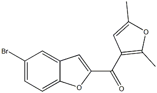 5-bromo-2-[(2,5-dimethylfuran-3-yl)carbonyl]-1-benzofuran Struktur