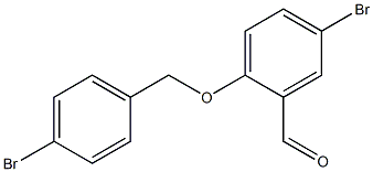 5-bromo-2-[(4-bromophenyl)methoxy]benzaldehyde 化学構造式