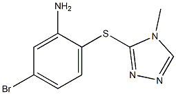 5-bromo-2-[(4-methyl-4H-1,2,4-triazol-3-yl)sulfanyl]aniline Structure