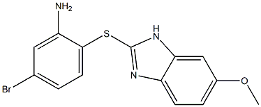 5-bromo-2-[(6-methoxy-1H-1,3-benzodiazol-2-yl)sulfanyl]aniline Struktur