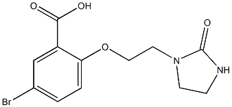 5-bromo-2-[2-(2-oxoimidazolidin-1-yl)ethoxy]benzoic acid Structure