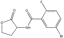 5-bromo-2-fluoro-N-(2-oxooxolan-3-yl)benzamide,,结构式