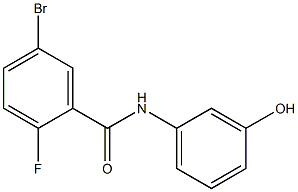 5-bromo-2-fluoro-N-(3-hydroxyphenyl)benzamide,,结构式