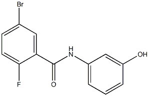 5-bromo-2-fluoro-N-(3-hydroxyphenyl)benzamide Structure