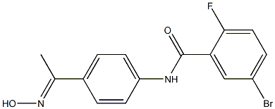 5-bromo-2-fluoro-N-{4-[1-(hydroxyimino)ethyl]phenyl}benzamide,,结构式