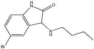 5-bromo-3-(butylamino)-2,3-dihydro-1H-indol-2-one 化学構造式