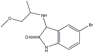 5-bromo-3-[(1-methoxypropan-2-yl)amino]-2,3-dihydro-1H-indol-2-one Structure