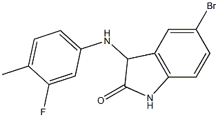 5-bromo-3-[(3-fluoro-4-methylphenyl)amino]-2,3-dihydro-1H-indol-2-one 结构式