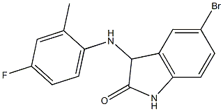 5-bromo-3-[(4-fluoro-2-methylphenyl)amino]-2,3-dihydro-1H-indol-2-one Structure