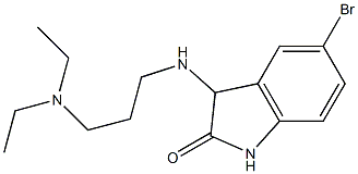 5-bromo-3-{[3-(diethylamino)propyl]amino}-2,3-dihydro-1H-indol-2-one Struktur