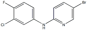5-bromo-N-(3-chloro-4-fluorophenyl)pyridin-2-amine Struktur