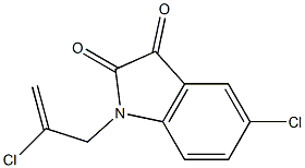 5-chloro-1-(2-chloroprop-2-en-1-yl)-2,3-dihydro-1H-indole-2,3-dione,,结构式