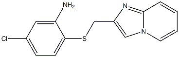 5-chloro-2-({imidazo[1,2-a]pyridin-2-ylmethyl}sulfanyl)aniline 化学構造式