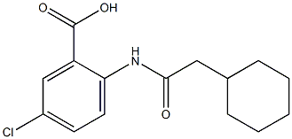 5-chloro-2-(2-cyclohexylacetamido)benzoic acid Struktur