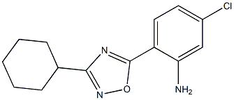5-chloro-2-(3-cyclohexyl-1,2,4-oxadiazol-5-yl)aniline,,结构式