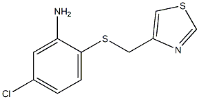 5-chloro-2-[(1,3-thiazol-4-ylmethyl)sulfanyl]aniline Struktur