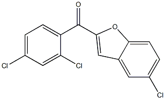 5-chloro-2-[(2,4-dichlorophenyl)carbonyl]-1-benzofuran 化学構造式