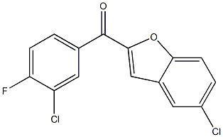 5-chloro-2-[(3-chloro-4-fluorophenyl)carbonyl]-1-benzofuran Structure