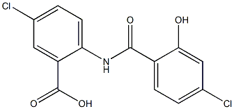 5-chloro-2-[(4-chloro-2-hydroxybenzene)amido]benzoic acid Struktur