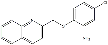 5-chloro-2-[(quinolin-2-ylmethyl)sulfanyl]aniline,,结构式