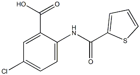 5-chloro-2-[(thien-2-ylcarbonyl)amino]benzoic acid,,结构式