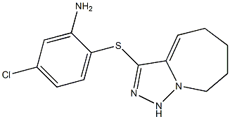 5-chloro-2-{5H,6H,7H,8H,9H-[1,2,4]triazolo[3,4-a]azepin-3-ylsulfanyl}aniline 结构式