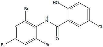 5-chloro-2-hydroxy-N-(2,4,6-tribromophenyl)benzamide Struktur