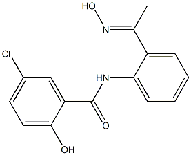 5-chloro-2-hydroxy-N-{2-[1-(hydroxyimino)ethyl]phenyl}benzamide Structure