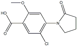 5-chloro-2-methoxy-4-(2-oxopyrrolidin-1-yl)benzoic acid,,结构式