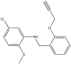 5-chloro-2-methoxy-N-{[2-(prop-2-yn-1-yloxy)phenyl]methyl}aniline,,结构式