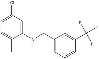 5-chloro-2-methyl-N-{[3-(trifluoromethyl)phenyl]methyl}aniline,,结构式