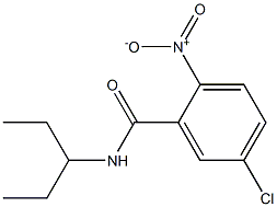 5-chloro-2-nitro-N-(pentan-3-yl)benzamide,,结构式